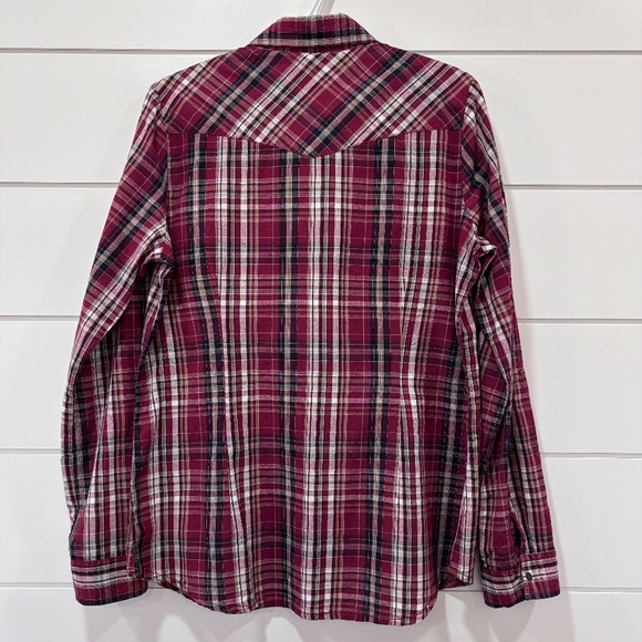 Lady Dutch NWT snap closure plaid fitted shirt with pocket embellishments sz XL - Picture 3 of 16